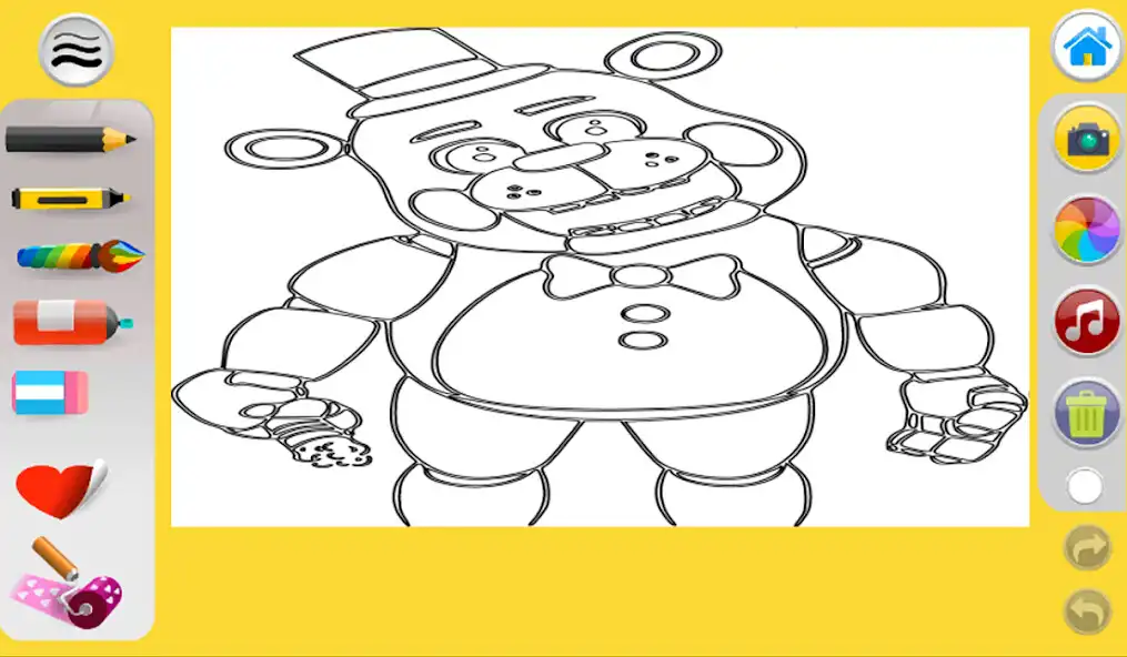 Play Five nightmare coloring book as an online game Five nightmare coloring book with UptoPlay