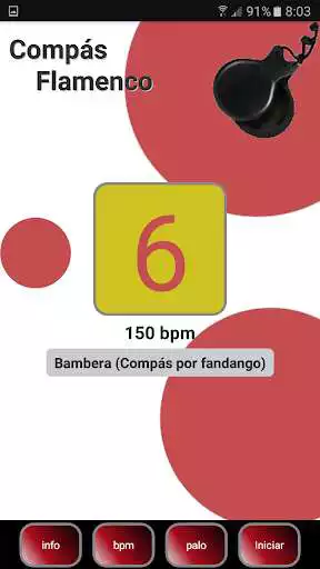 Play Flamenco rhythms. Metronome