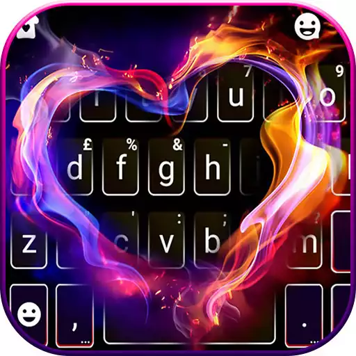 Free play online Flamingheart Keyboard Theme APK