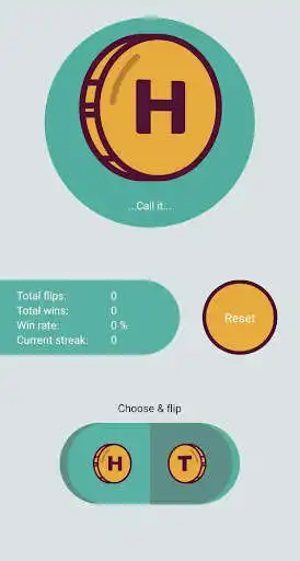 Play Flat Design Coin Toss - Heads or Tails as an online game Flat Design Coin Toss - Heads or Tails with UptoPlay