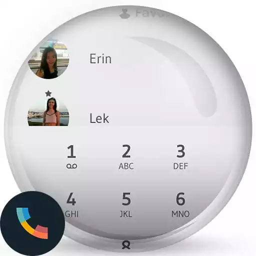 Free play online Flat White Phone Dialer Theme APK