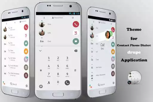 Play Flat White Phone Dialer Theme