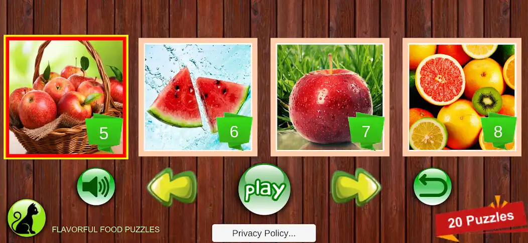 Play Flavorful Food Puzzles as an online game Flavorful Food Puzzles with UptoPlay