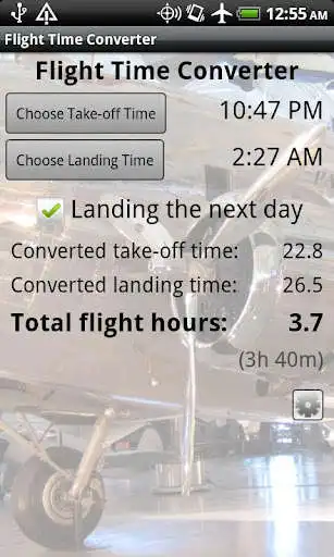 Play APK Flight Time Converter  and enjoy Flight Time Converter with UptoPlay com.designatednerd.FlightTimeConverter