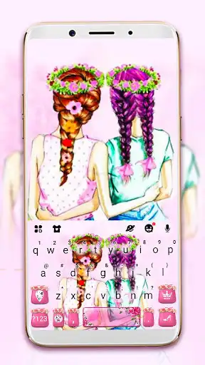 Play Floral Best Friends Keyboard Theme  and enjoy Floral Best Friends Keyboard Theme with UptoPlay