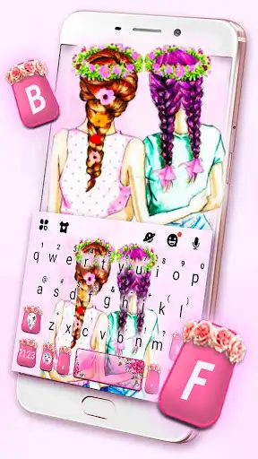 Play Floral Best Friends Keyboard Theme as an online game Floral Best Friends Keyboard Theme with UptoPlay