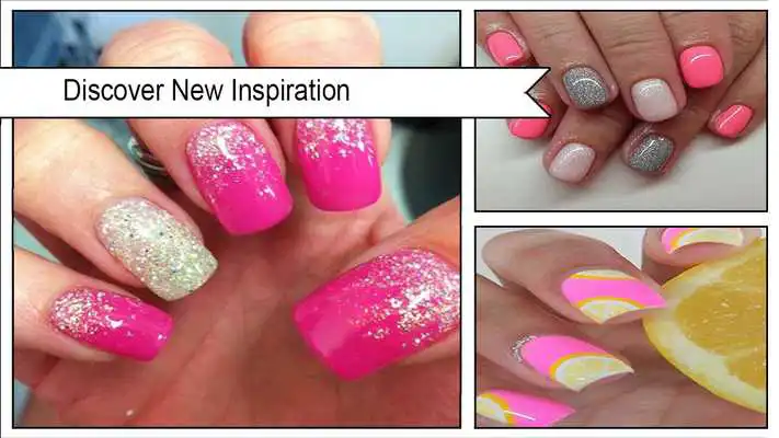 Play Floral Hot Pink Nail Art Design