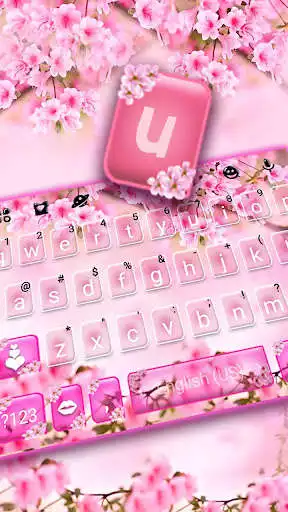 Play Floral Pink Sakura Keyboard Theme as an online game Floral Pink Sakura Keyboard Theme with UptoPlay