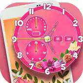 Free play online Flower Clock Wallpaper APK