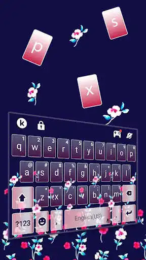 Play Flower Pattern Keyboard Theme as an online game Flower Pattern Keyboard Theme with UptoPlay