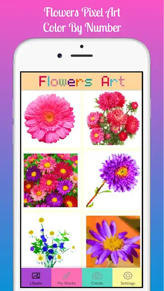 Play Flowers Pixel: Color By Number  and enjoy Flowers Pixel: Color By Number with UptoPlay