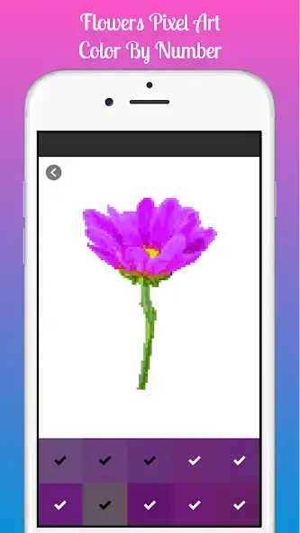 Play Flowers Pixel: Color By Number as an online game Flowers Pixel: Color By Number with UptoPlay