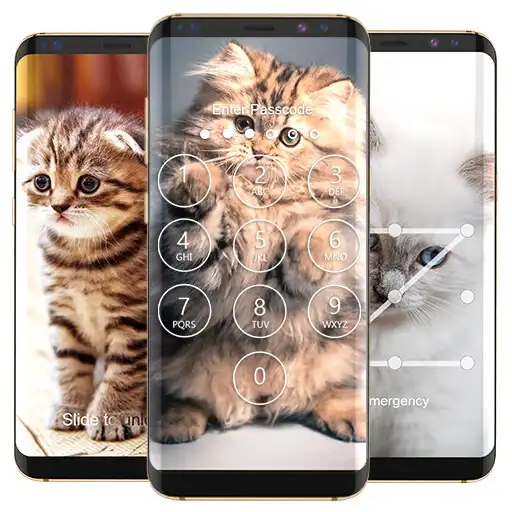 Spielen Sie Fluffy Kitties Lock Screen APK