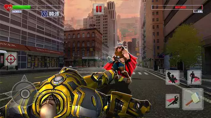 Play Flying Iron Hammer Superhero Survival