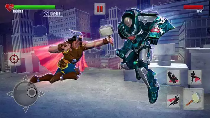 Play Flying Iron Hammer Superhero Survival