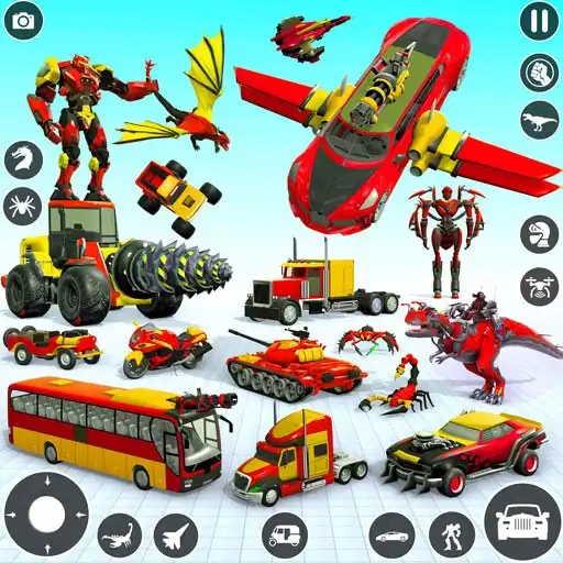 Play Flying Limo Car Robot Games APK