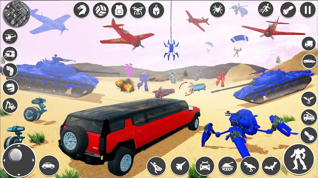 Play Flying Limo Car Robot Games  and enjoy Flying Limo Car Robot Games with UptoPlay