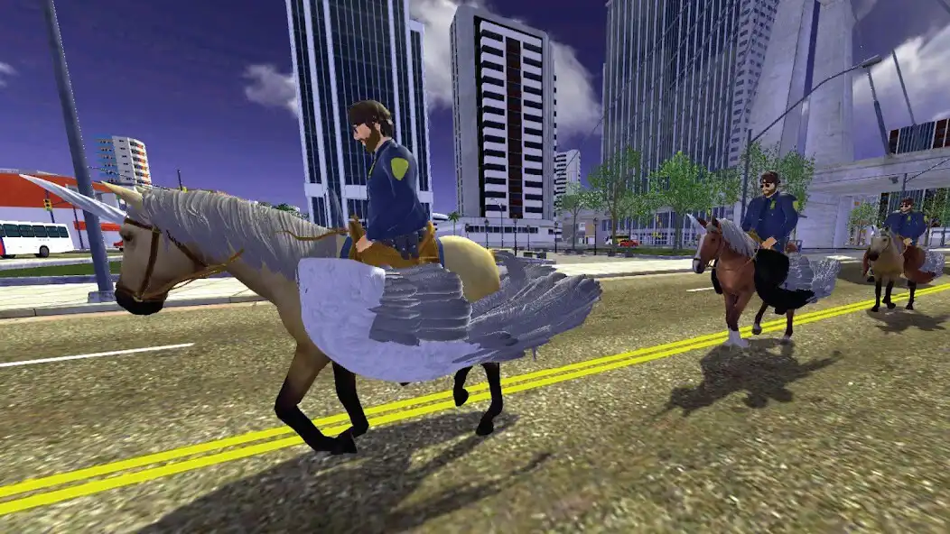 Play Flying Unicorn Police Sim Game as an online game Flying Unicorn Police Sim Game with UptoPlay