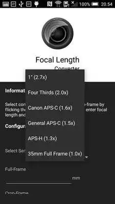 Play Focal Length Converter