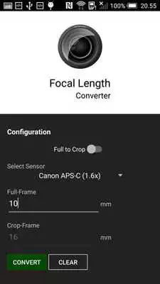 Play Focal Length Converter