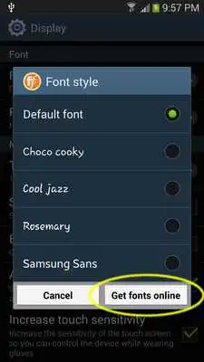 Play Fonts Search for HTC FlipFont