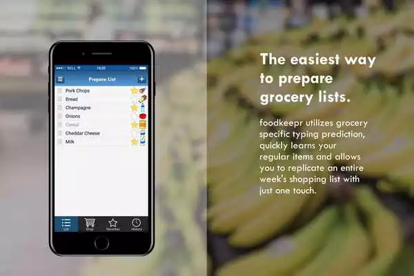 Play foodkeepr grocery list