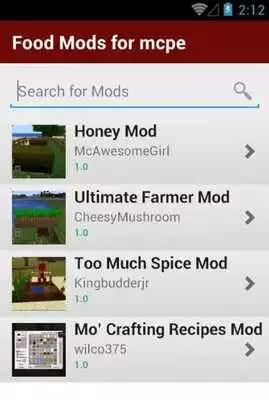 Play Food MODS List For MCPE