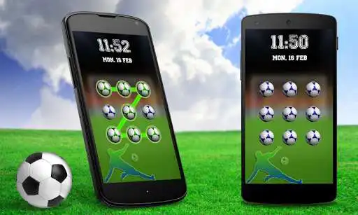 Play Football Pattern Lock Screen as an online game Football Pattern Lock Screen with UptoPlay