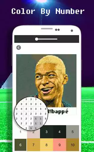 Play Football Player Coloring By Number - Pixel