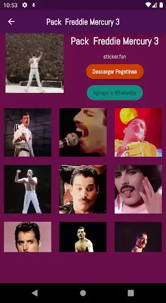 Play Freddie Mercury Stickers  and enjoy Freddie Mercury Stickers with UptoPlay