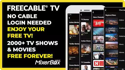 Play FREECABLE© TV App: Shows, News  and enjoy FREECABLE© TV App: Shows, News with UptoPlay