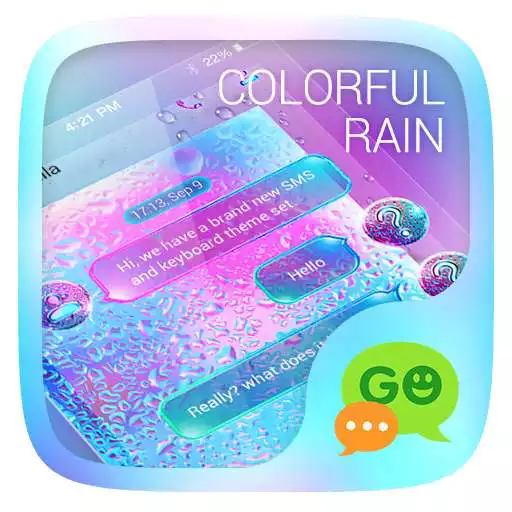 Free play online (FREE) GO SMS COLORFUL RAIN THEME  APK