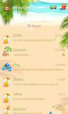 Play (FREE) GO SMS SUMMER THEME