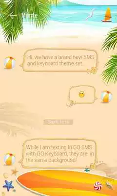 Play (FREE) GO SMS SUMMER THEME