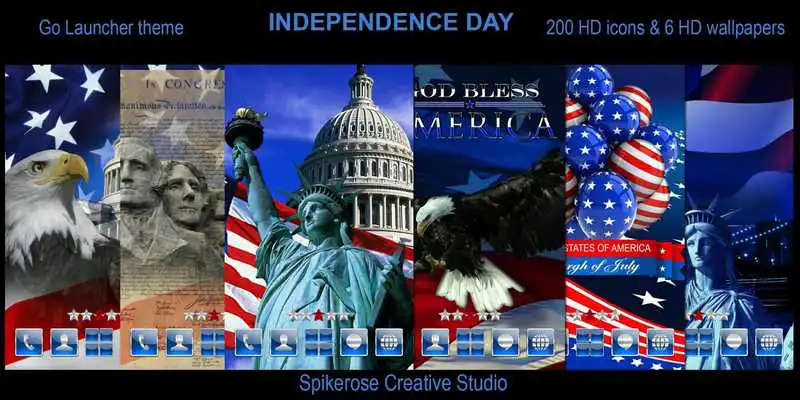 Play Free Independence Day Go Launcher