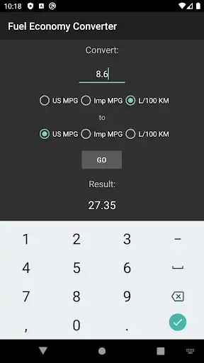 Play Fuel Economy Converter