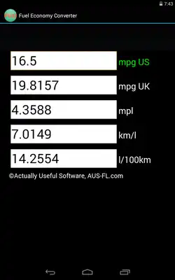 Play Fuel Economy Converter