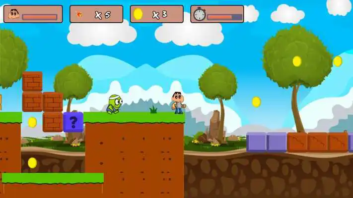 Play funny kid in adventure