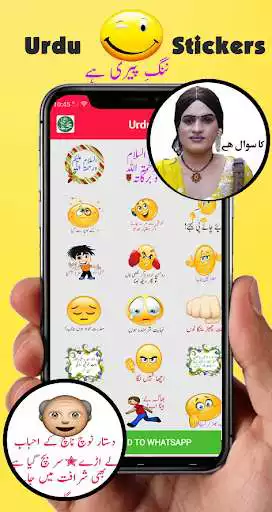 Play Funny Urdu Stickers for WhatsApp - Urdu Stickers as an online game Funny Urdu Stickers for WhatsApp - Urdu Stickers with UptoPlay