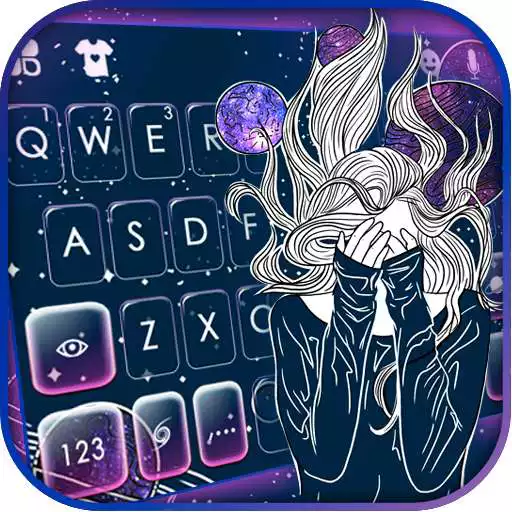 Play Galaxy Girl Keyboard Theme APK