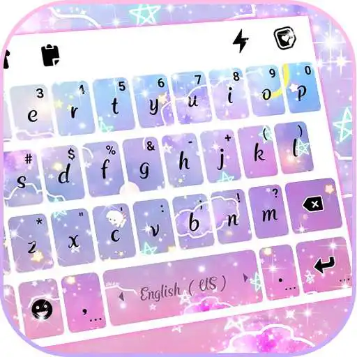 Play Galaxy Glitter Clouds Keyboard Background APK