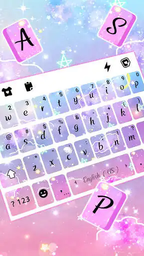 Play Galaxy Glitter Clouds Keyboard Background as an online game Galaxy Glitter Clouds Keyboard Background with UptoPlay