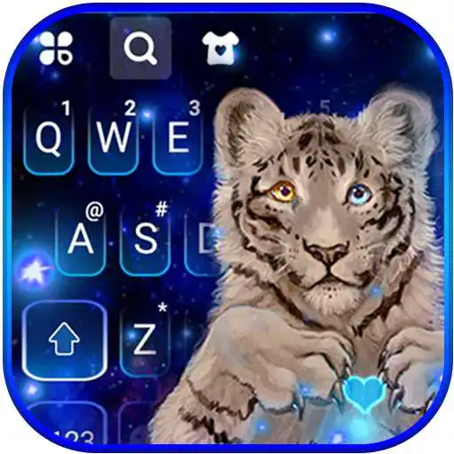 Play Galaxy Neon Tiger Keyboard Theme APK