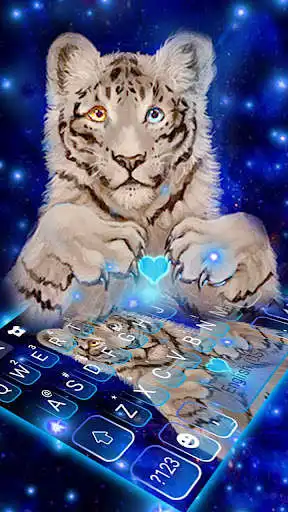 Play Galaxy Neon Tiger Keyboard Theme as an online game Galaxy Neon Tiger Keyboard Theme with UptoPlay