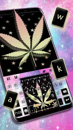 Play Galaxy Weed Keyboard Theme as an online game Galaxy Weed Keyboard Theme with UptoPlay