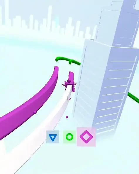 Play Geometry Rails 3D:Shape to Run as an online game Geometry Rails 3D:Shape to Run with UptoPlay