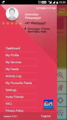 Play GetM App for finding services for daily needs.