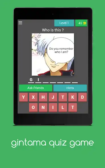 Play gintama quiz game  and enjoy gintama quiz game with UptoPlay