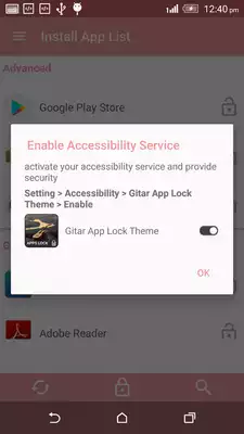 Play Gitar App Lock Theme