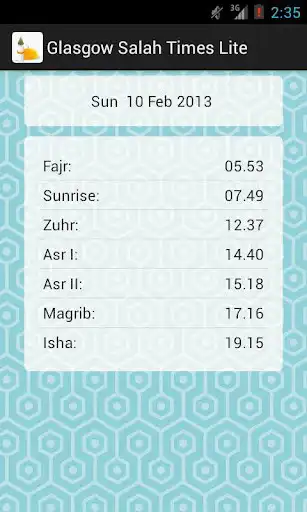 Play Glasgow Salah Times Lite  and enjoy Glasgow Salah Times Lite with UptoPlay